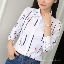 Women Office Tops Lady Blouse Slim Plus Size Casual Shirt